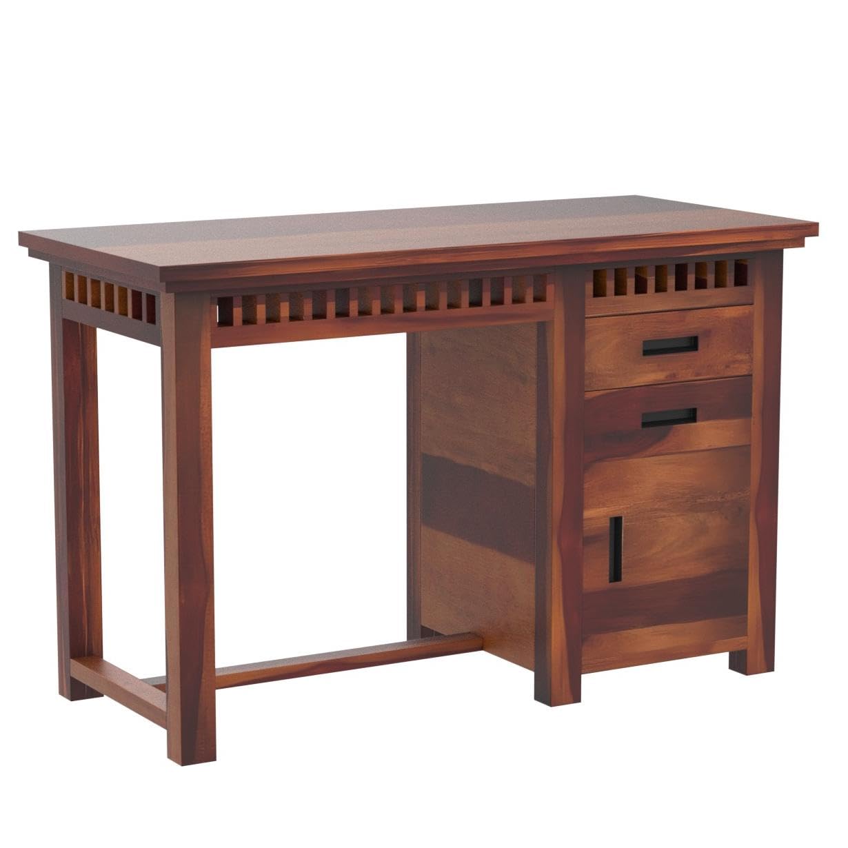 Emma Sheesham Wood Writing Study Table for Home/Study Desk for Computer/Laptop with Chair (Honey Pure)