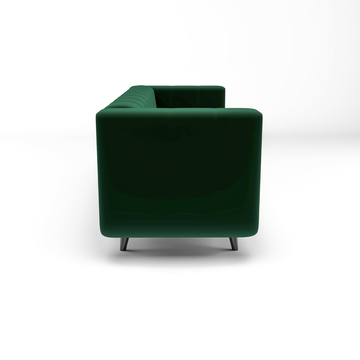 Mid-Century Modern 3 Seater Velvet Fabric Upholstered Tufted Sofa for Living Room, Home & Office Furniture