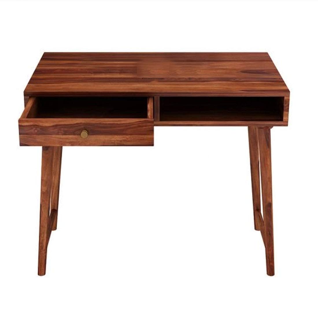 Charlotte-Sheesham Wood Study Table for Living Room Office Table for Home (Honey Finish)