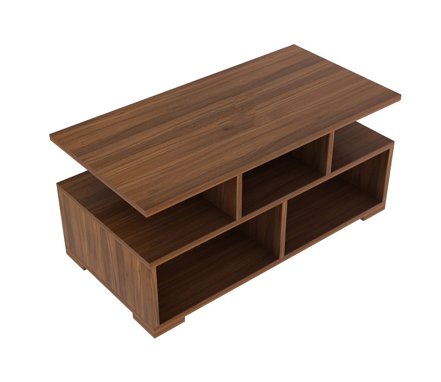 Eden Engineered Wood Coffee Table with Open Shelves