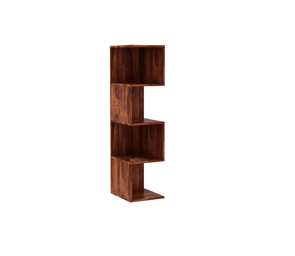 Hannah Sheesham Wood Study Table with Keyboard Tray & Bookshelf
