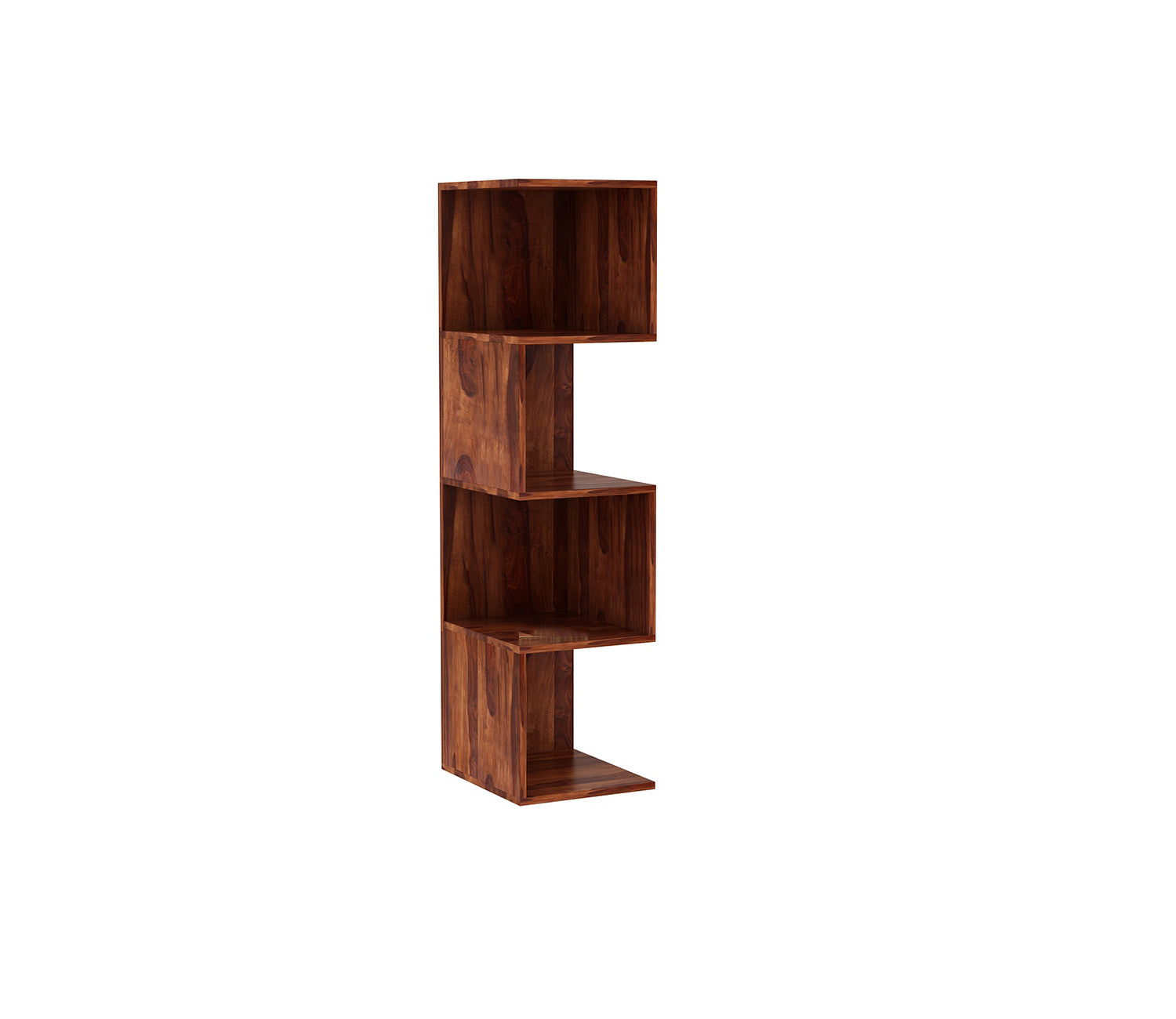 Hannah Sheesham Wood Study Table with Keyboard Tray & Bookshelf