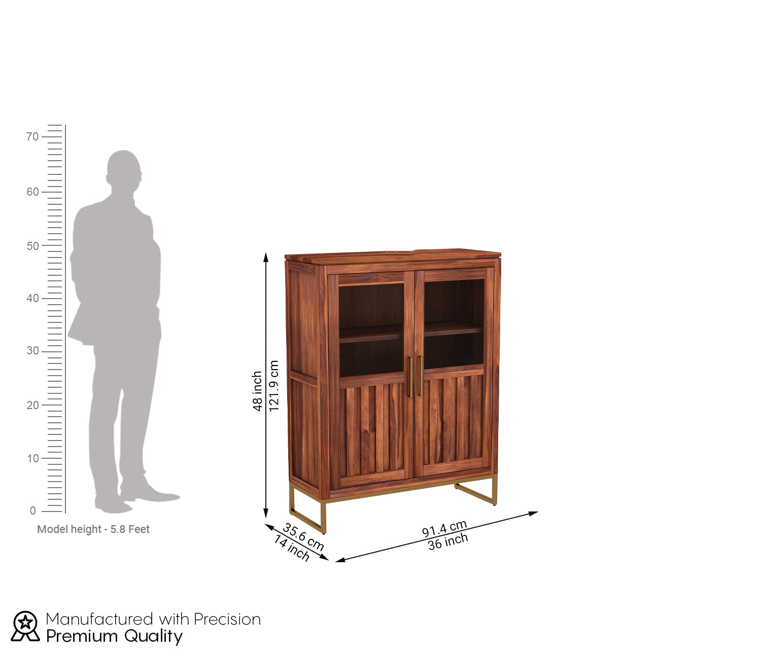 Phillip Bookshelf with Metal Legs