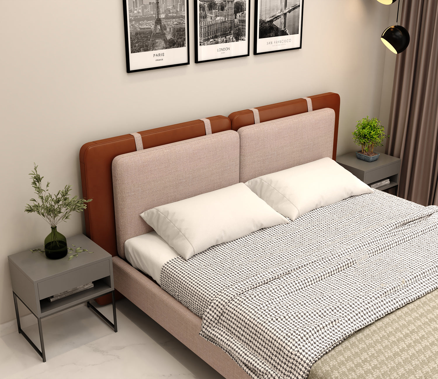 Raiden Fully Upholstered Bed Without Storage