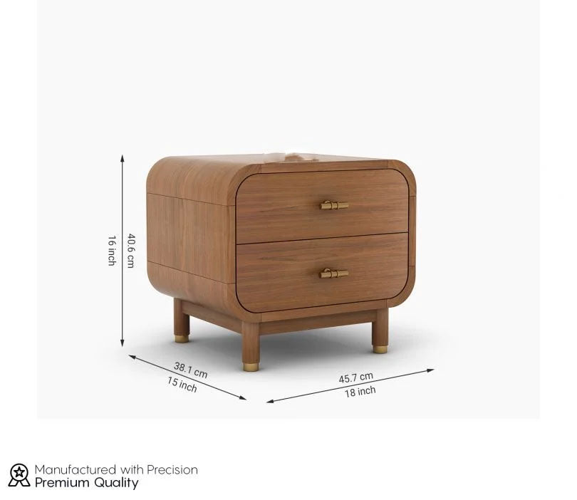 Pedro Premium Solid Wood Bedside Table