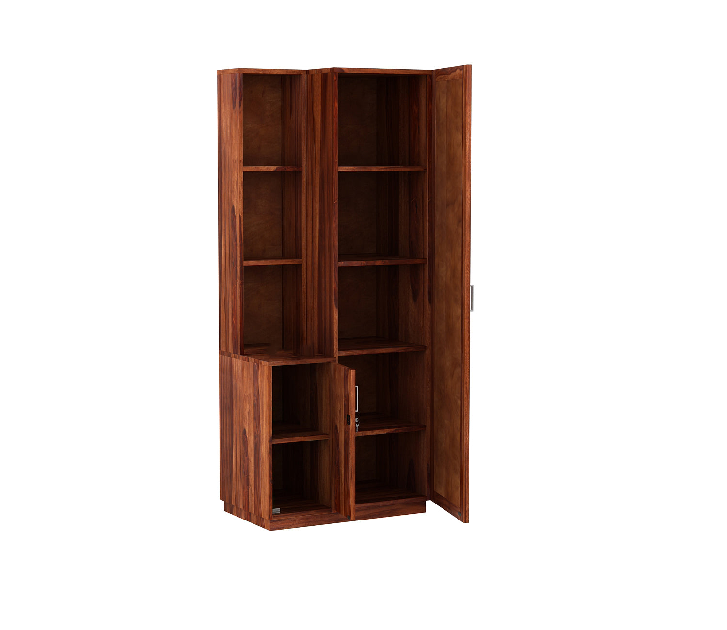 Sterling Sheesham Wood Dressing Table with Long Mirror and Storage