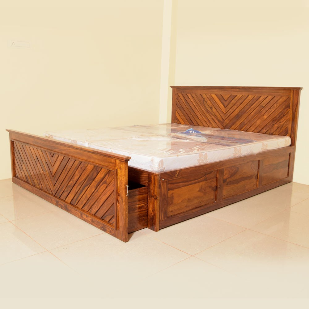 Bowen Wooden Bed Crosing Desing Bed