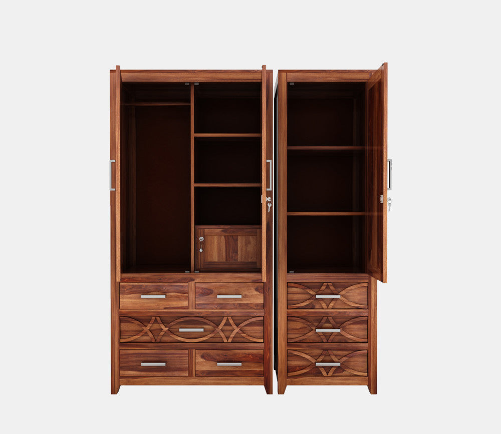 Casey Sheesham Wood 3 Door Wardrobe