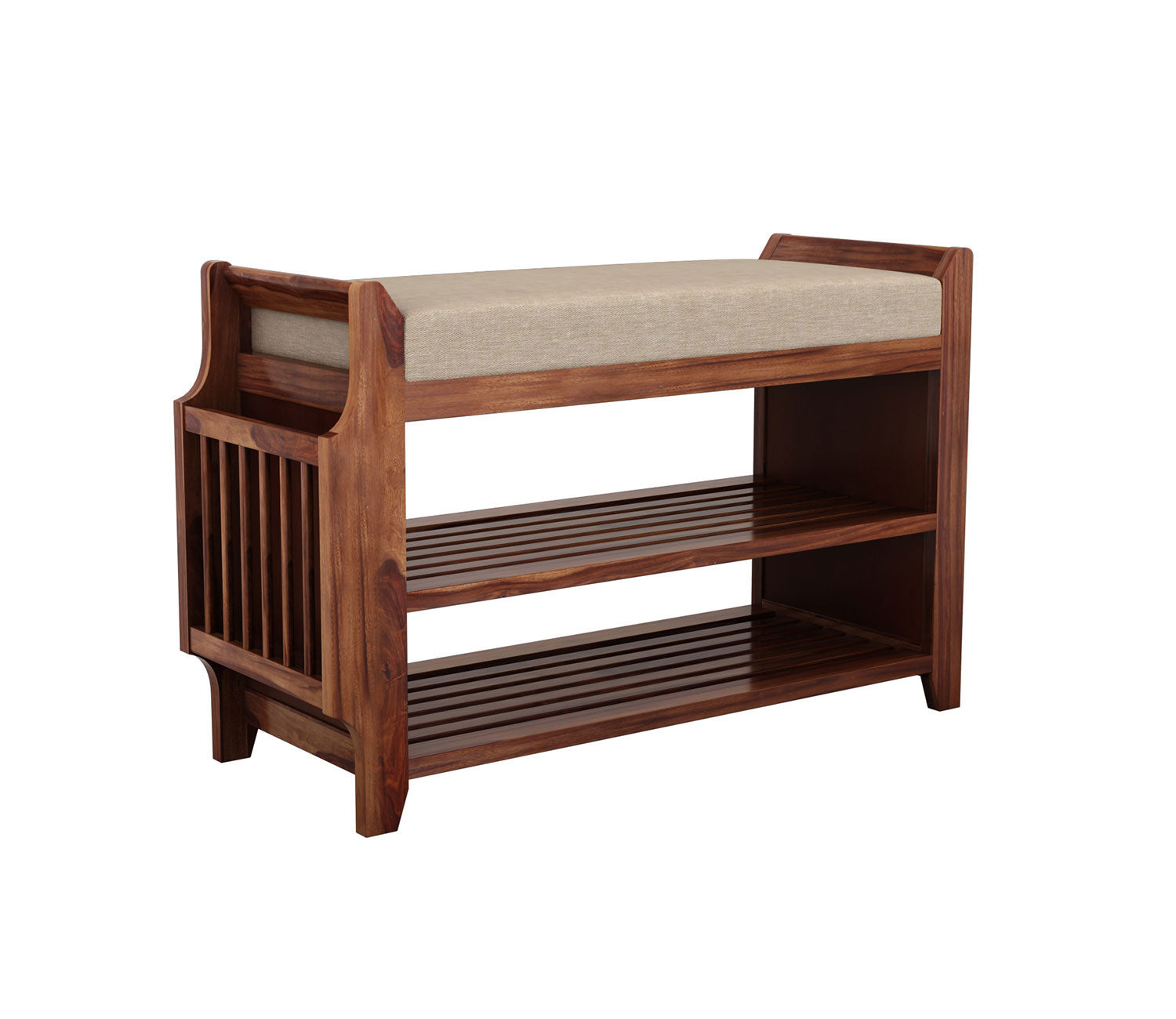 Jax Shoe Rack with Seat and Shelves