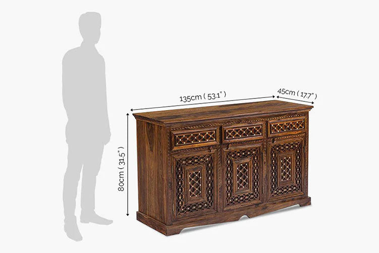 Luca Wood Brass Sideboard B