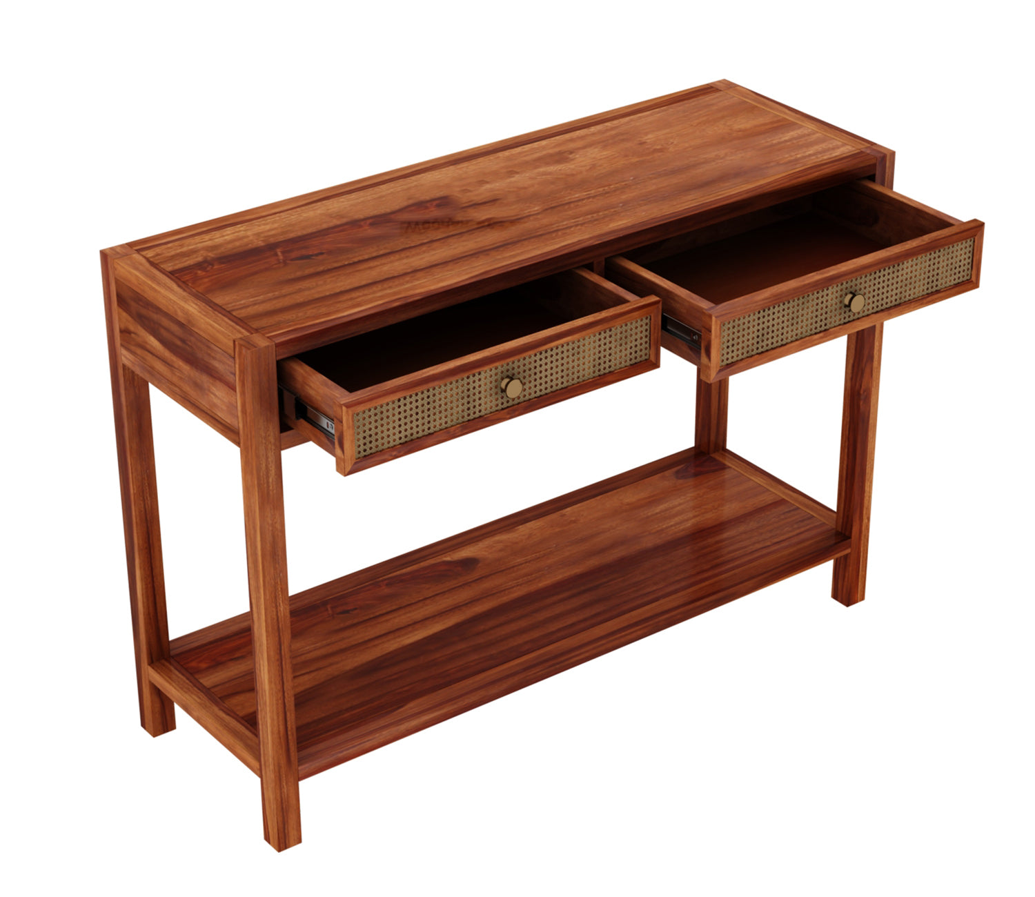 Victor Sheesham Wood 2 Drawer Storage Console Table