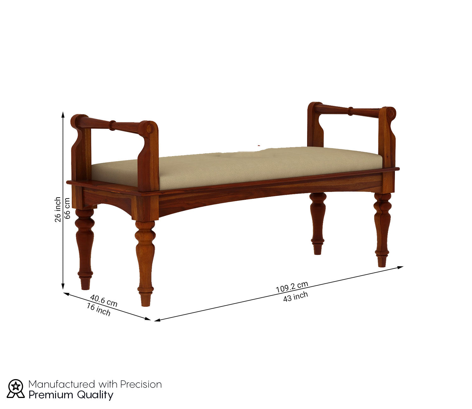 Ayden Bench with Upholstery