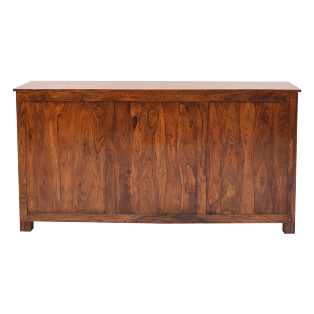 Amyra Sheesham Wood 3 Drawers Large Sideboard.