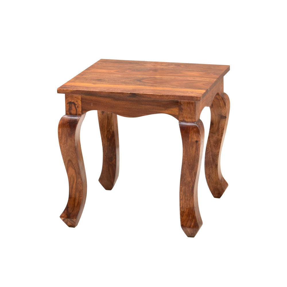 Emryn Solid Sheesham Wooden Peg Side Table