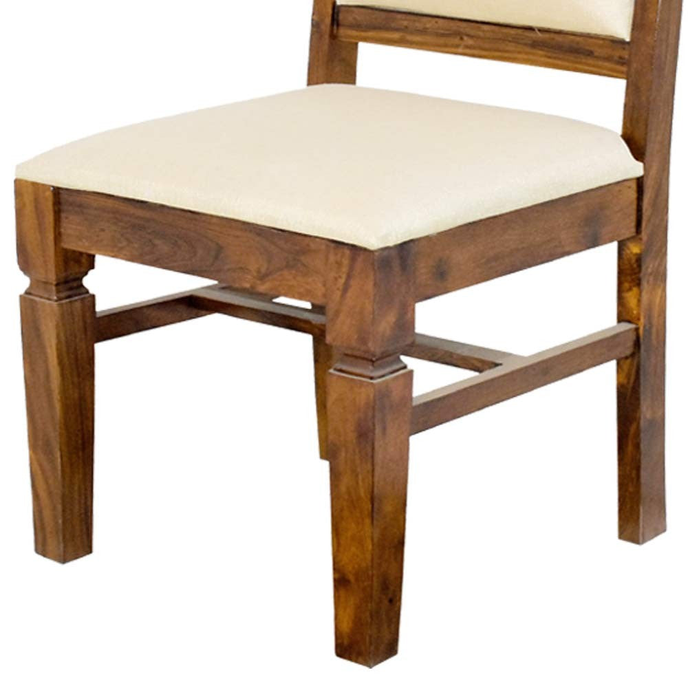 Delaney Wood  Back Cloth Dining Table and Chair