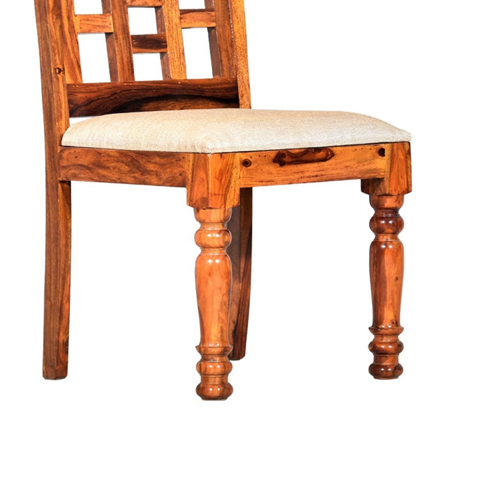 Lilith Wood Zenith Sheesham Dining Table and Chair