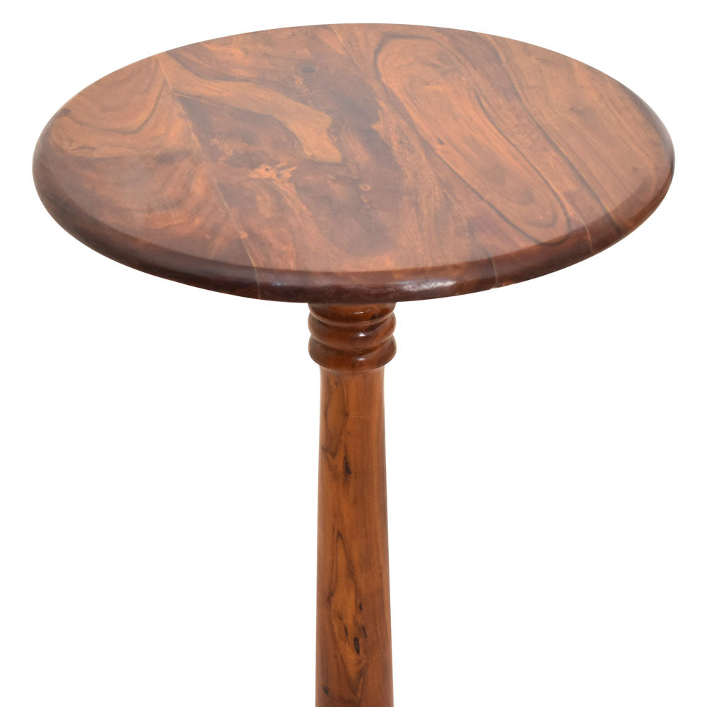 Baylee Sheesham Wooden Tall Round Peg Table