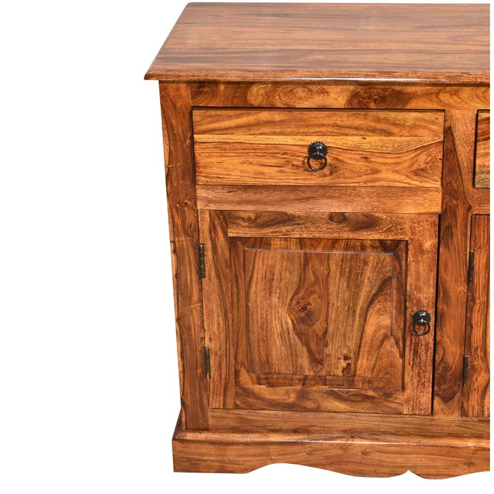 Arabella Wood Sheehsam Siramika Sideboard Three Drawers