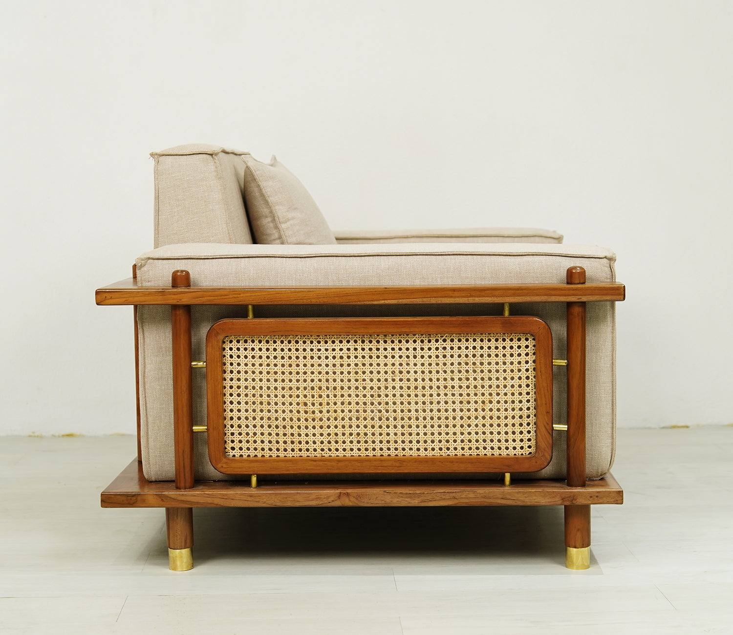 Alaya 3+1+1 Seater Ash Wood Cane Sofa