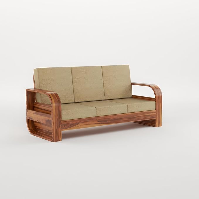 Firebird Wooden Sofa Set | 6 Seater Sofa Set for Living Room | Wooden Five Seater Sofa
