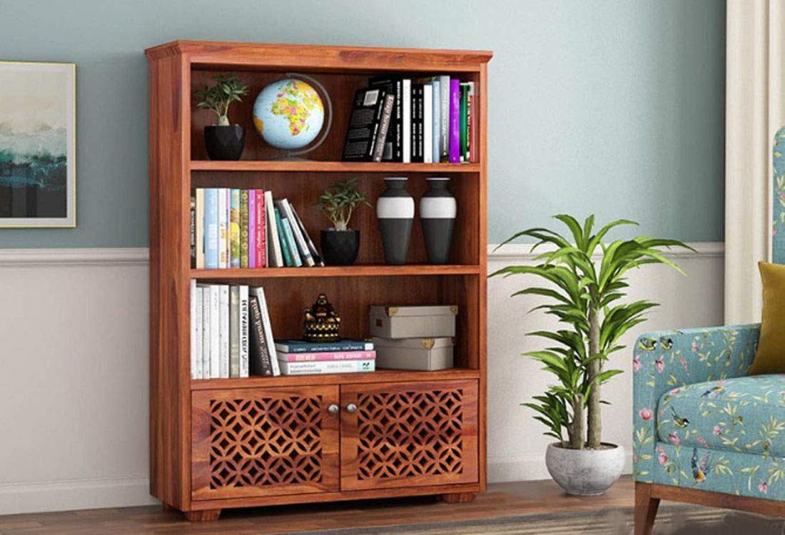 Olivia-Book Shelf Wooden | Bookshelf for Home Library | Book Shelves Open Bookcase Books Rack
