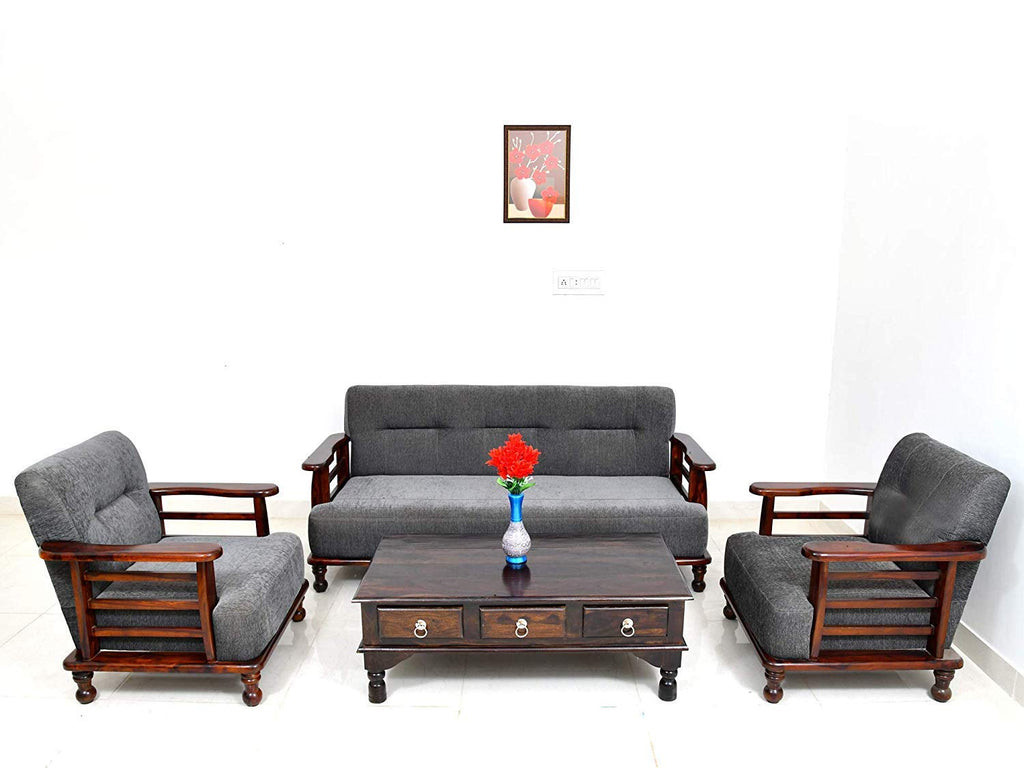 Diablo Sheesham Wood Sofa Set for Living Room | 5 Seater Sofa Set