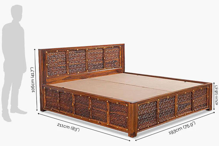 Josiah Brass Panache Bed with Storage