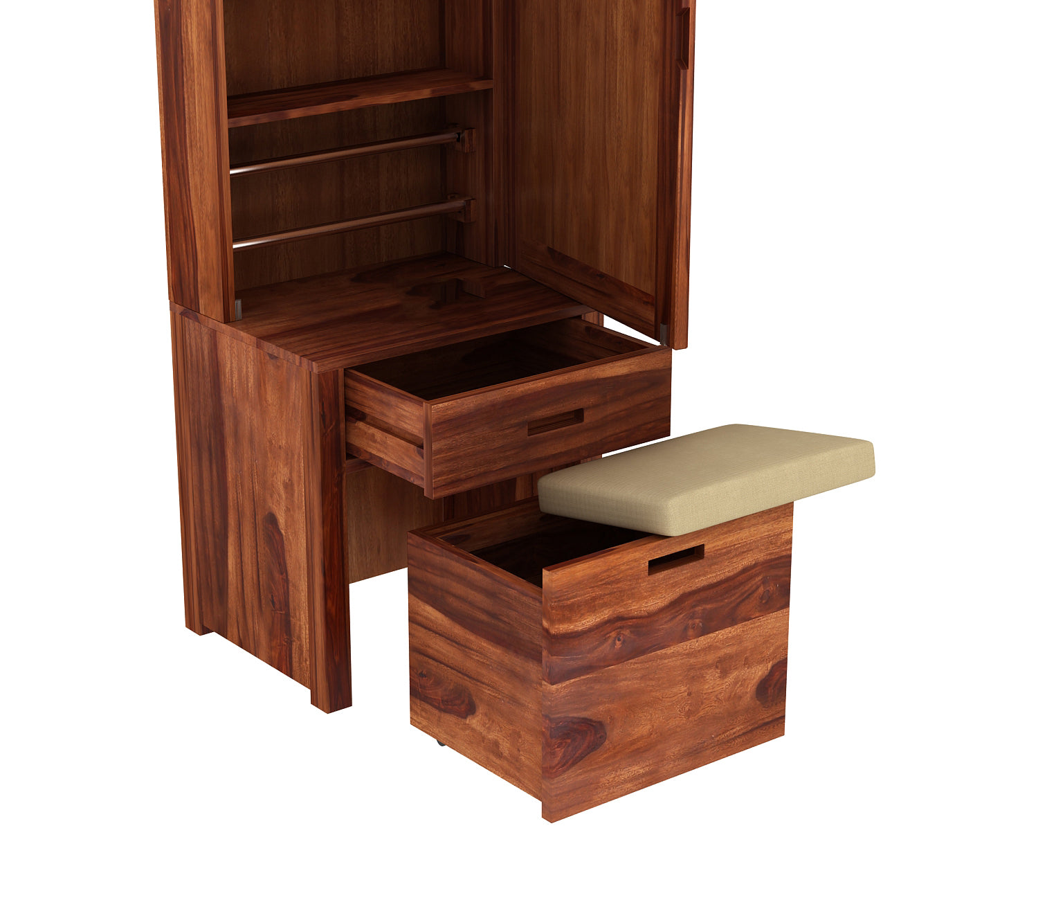 Julius Dressing Table With Storage Stool