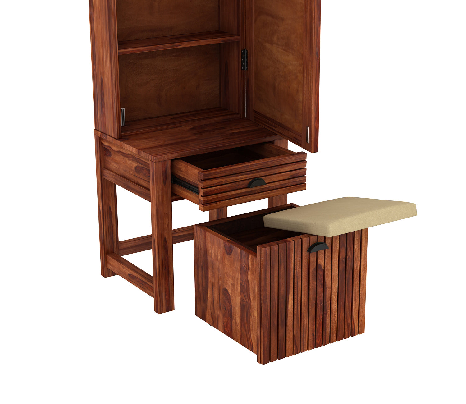 Oakley Dressing Table with Stool and Storage
