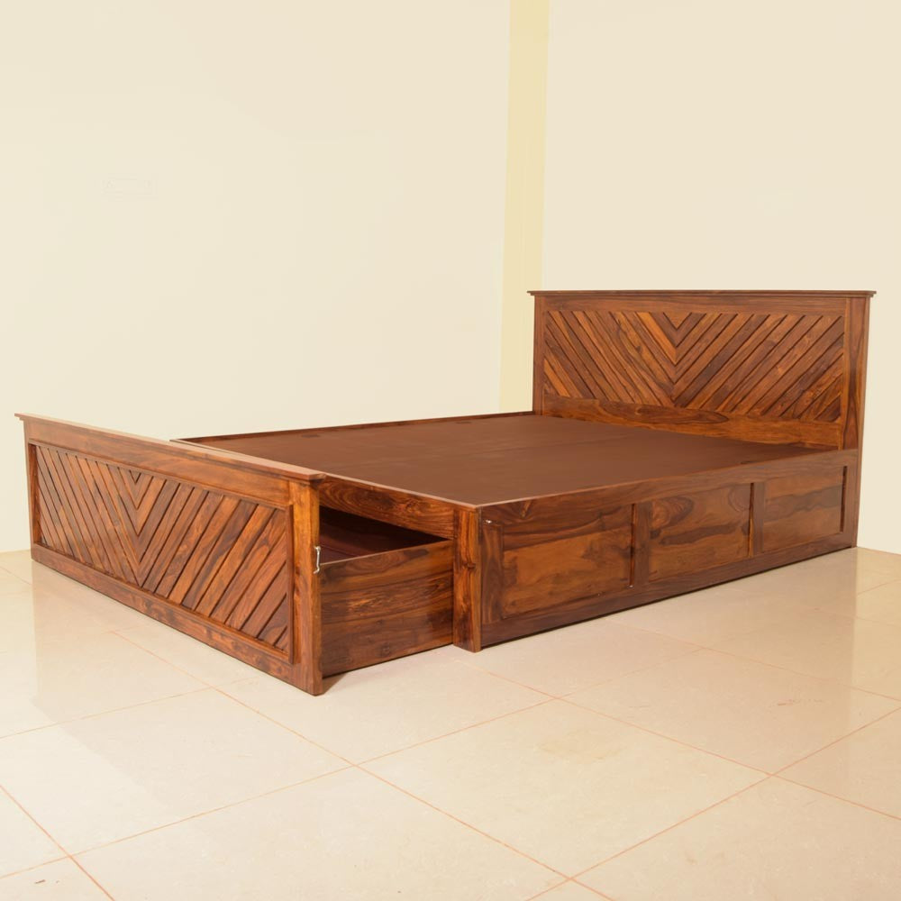 Bowen Wooden Bed Crosing Desing Bed