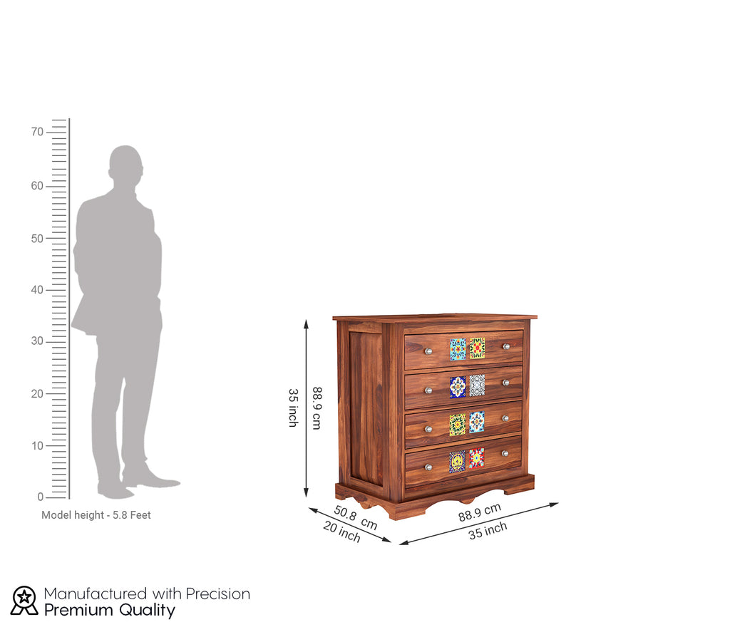 Wade 4-Drawer Wooden Chest Of Drawers