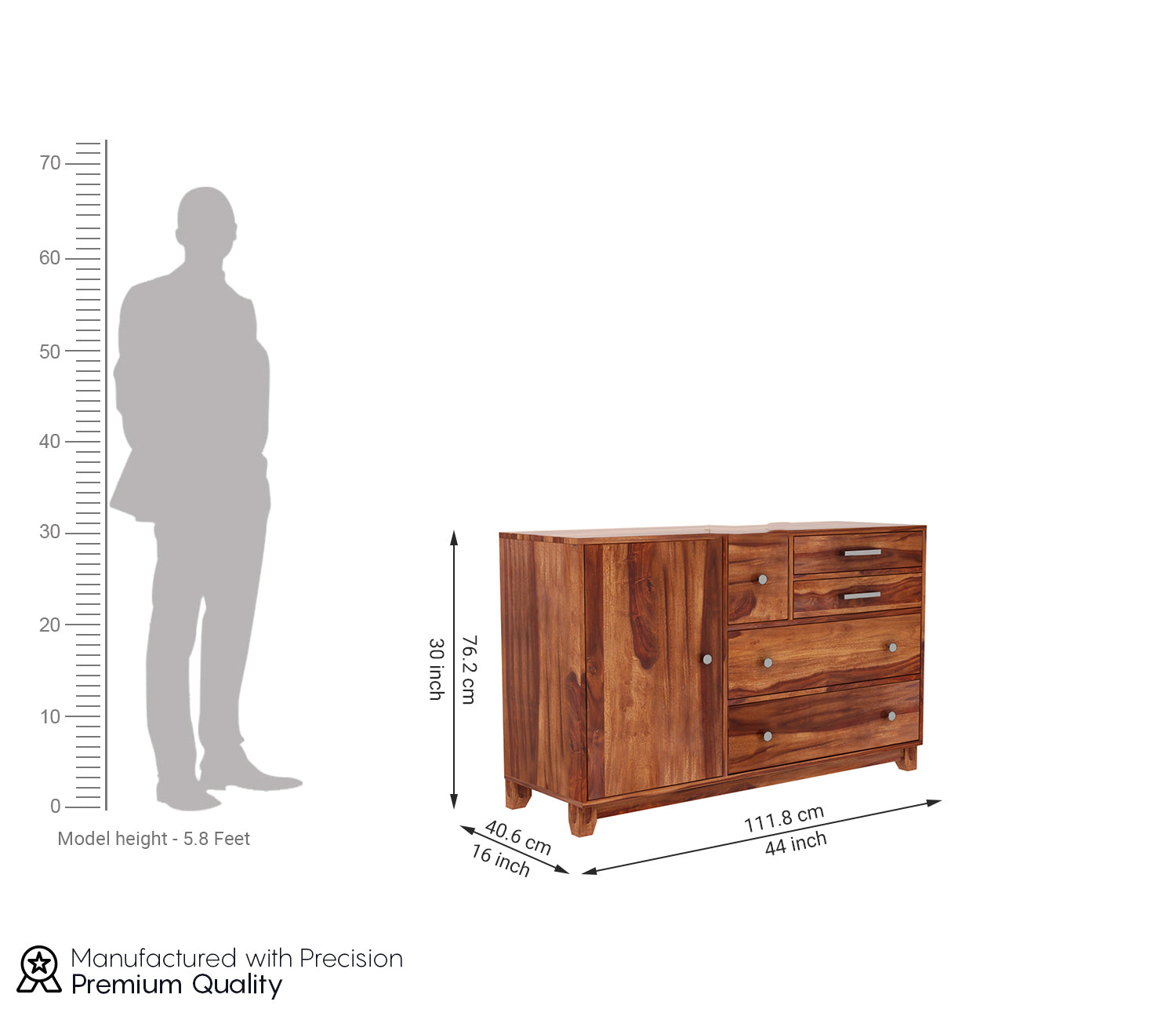 Ezequiel 4-Drawer Wooden Chest Of Drawers