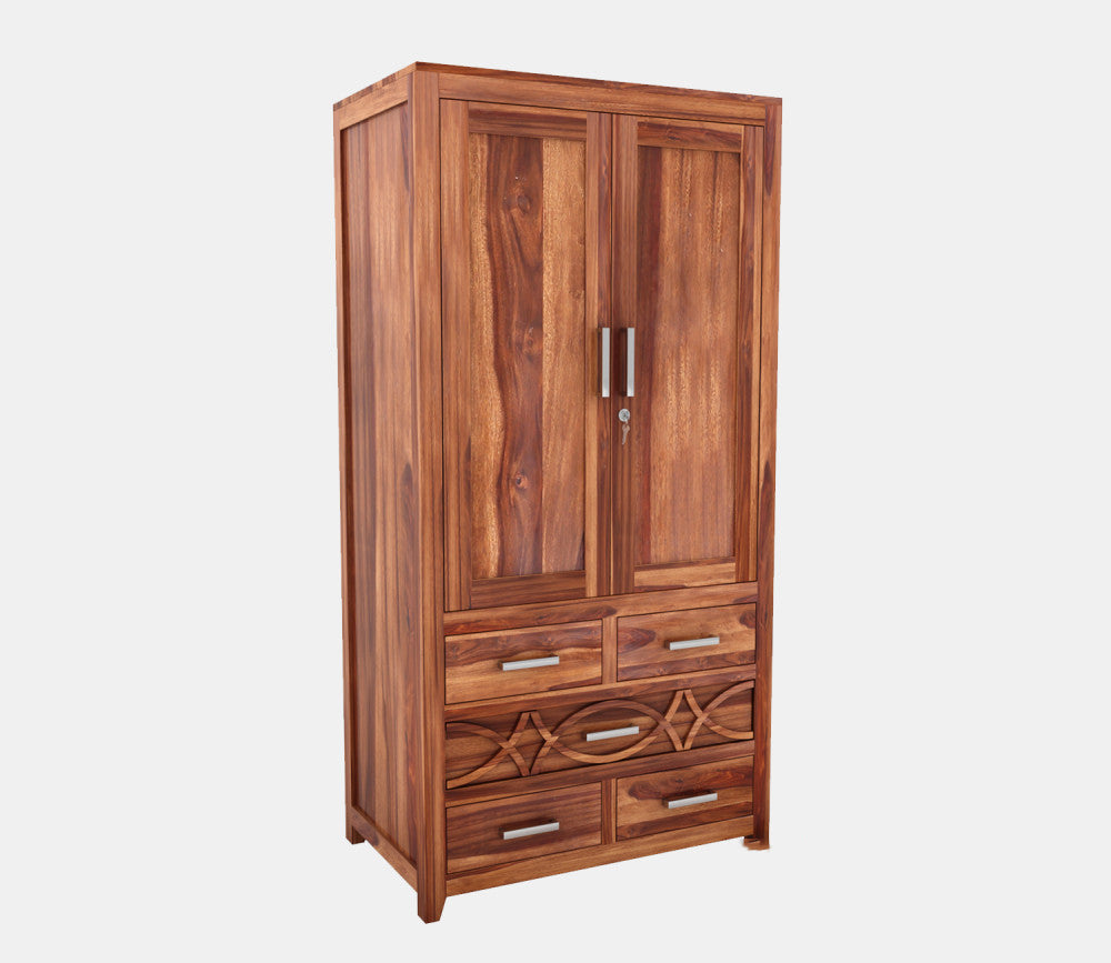 Casey Sheesham Wood 3 Door Wardrobe