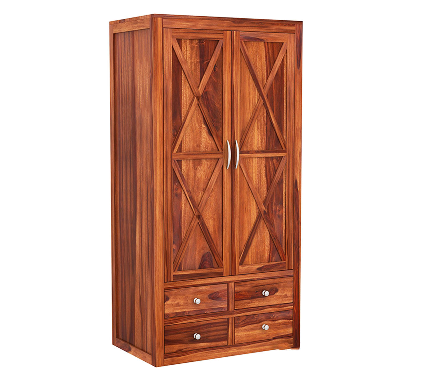 Leonel Sheesham Wood 3 Door Almirah