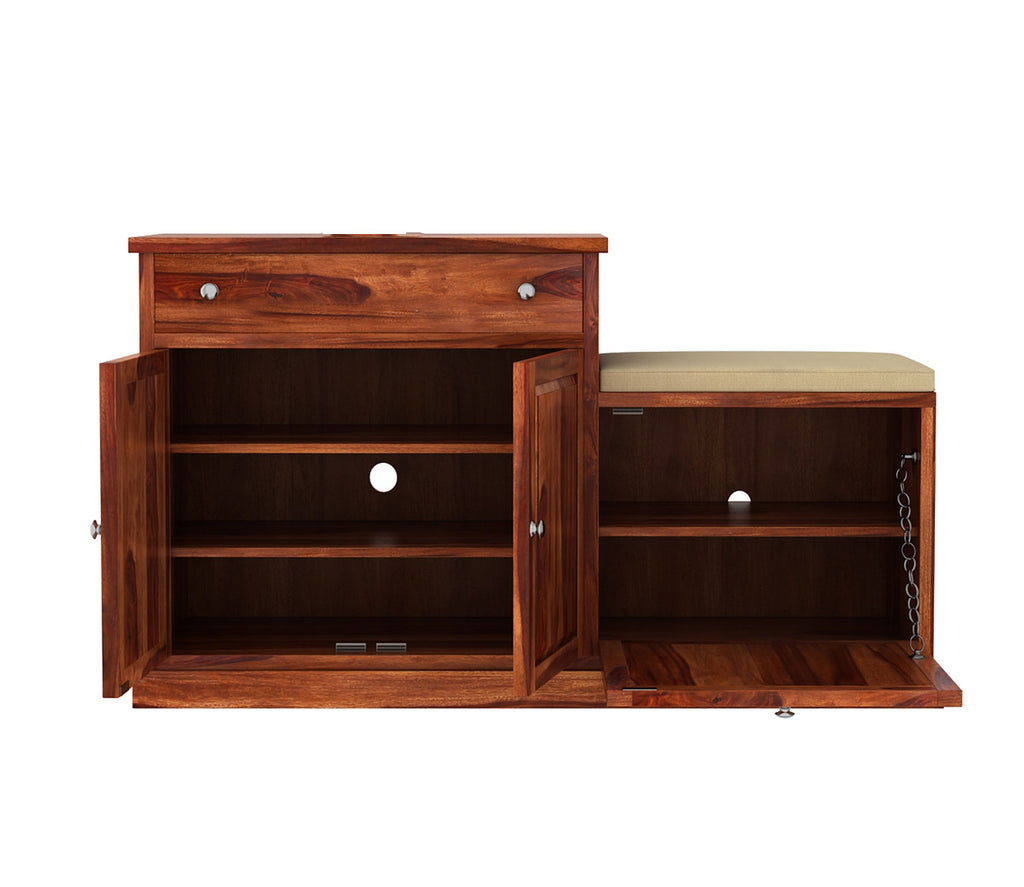 Tobias Modern Wooden Shoe Rack With Seat