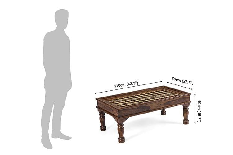 Ezekiel Brass Coffee Table D Honey