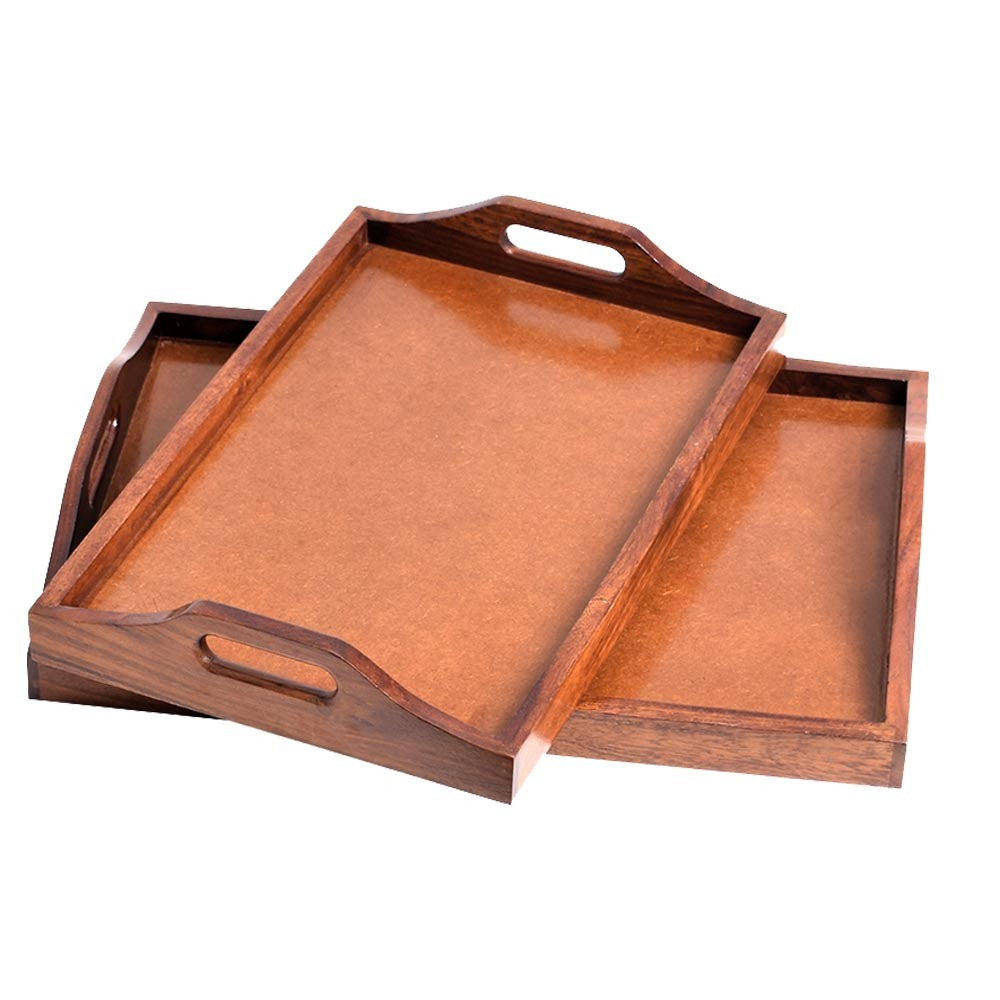 Leanna Wooden Tray Set of Two