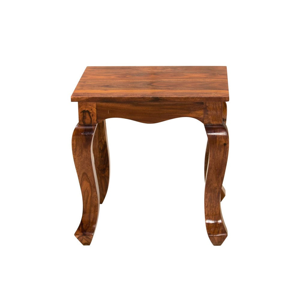 Emryn Solid Sheesham Wooden Peg Side Table
