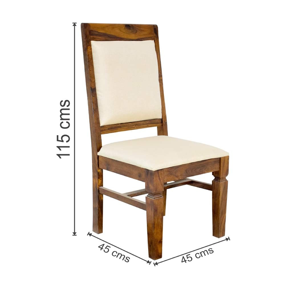 Delaney Wood  Back Cloth Dining Table and Chair