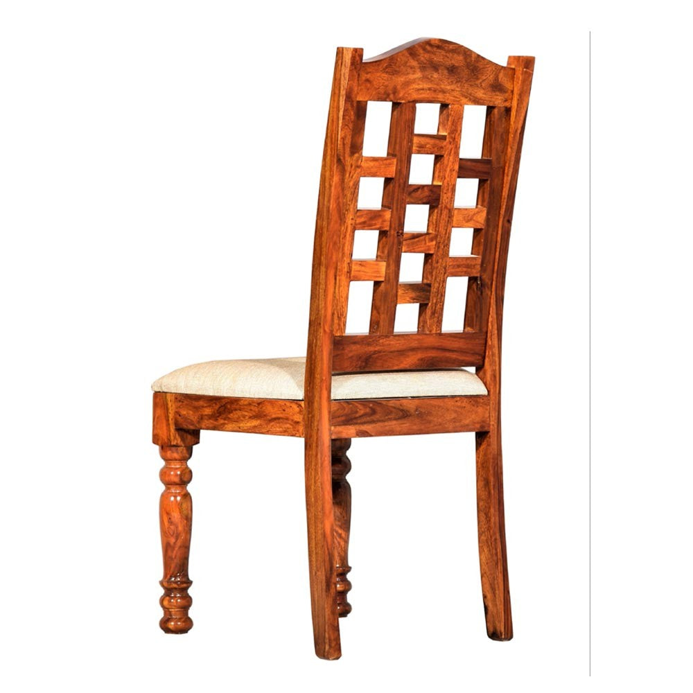 Lilith Wood Zenith Sheesham Dining Table and Chair