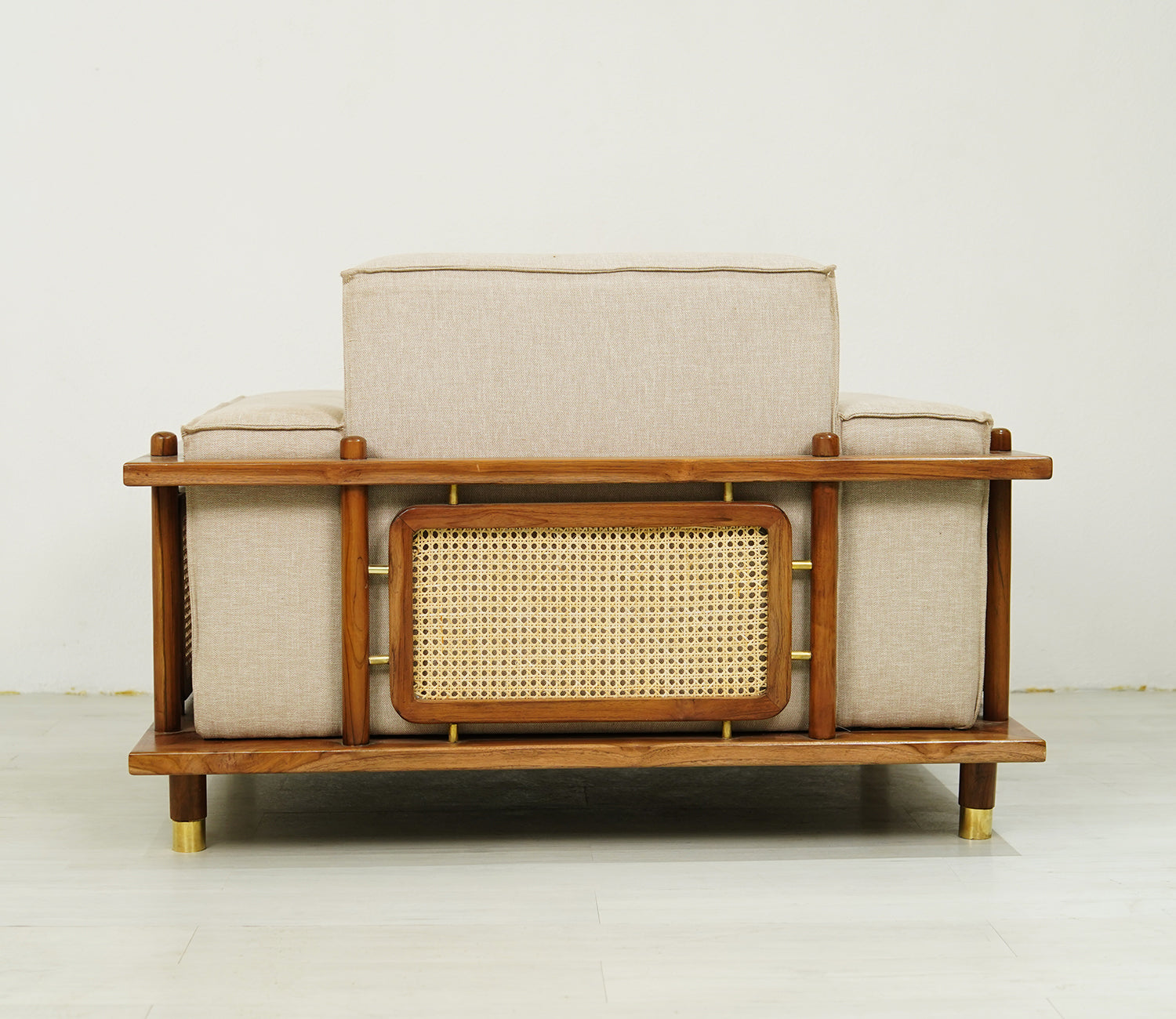Alaya 3+1+1 Seater Ash Wood Cane Sofa