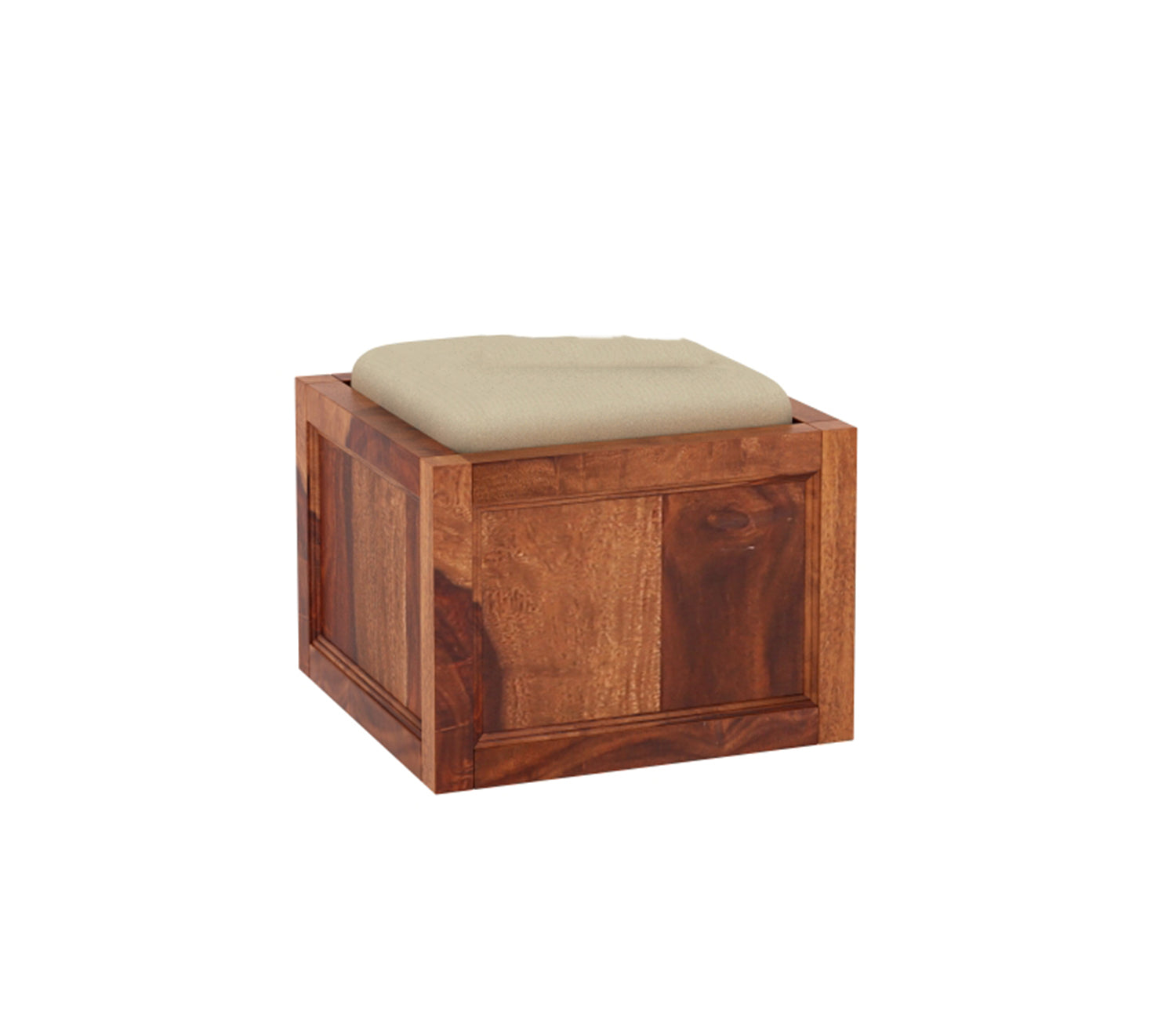 Everly Sheesham Wood Coffee Table with 4 Seating Stools
