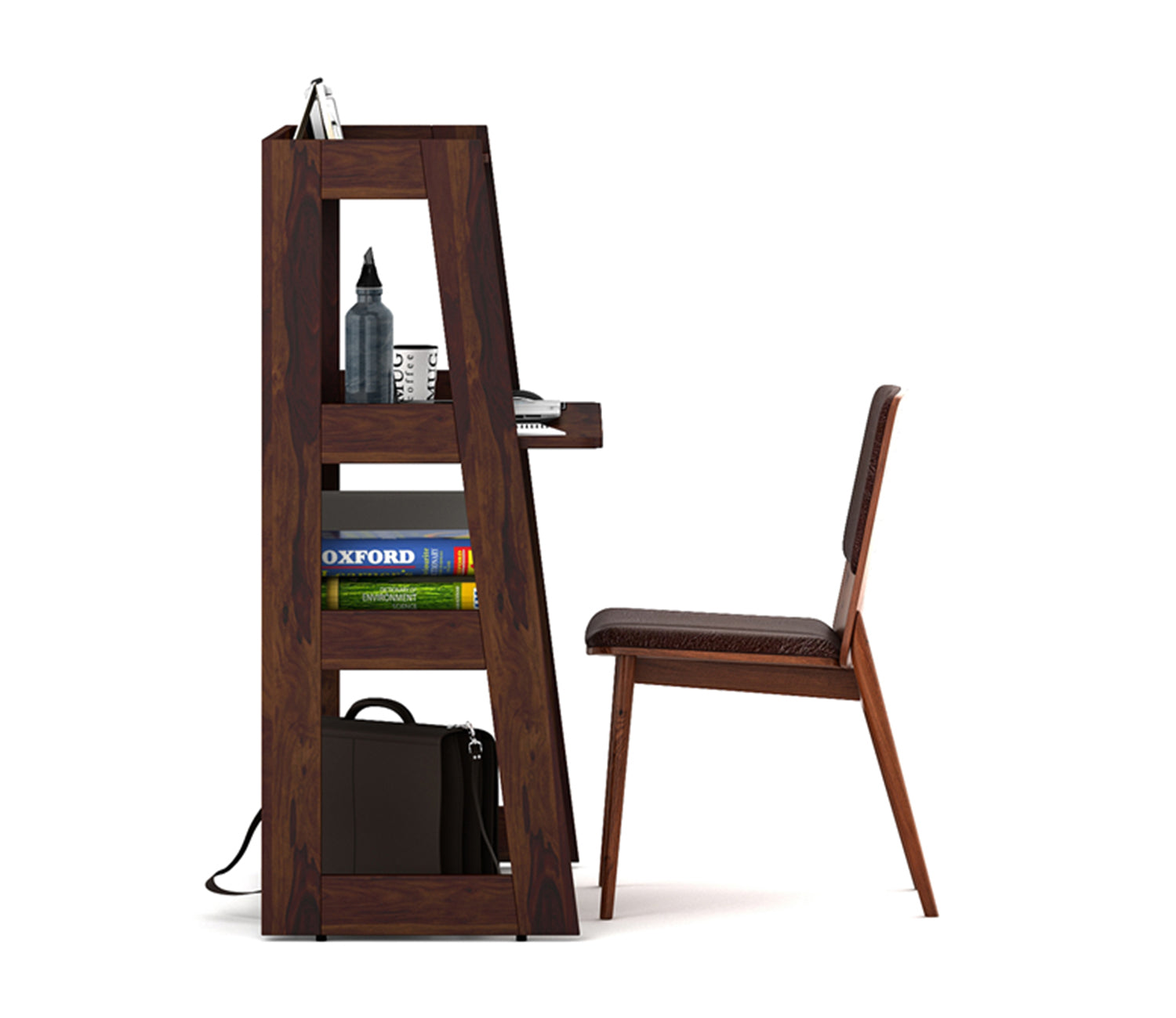 Stella Brown Winner Rigato Study Table in Walnut Finish