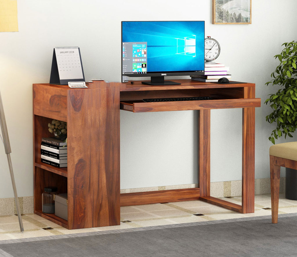 Victoria Study Table with Keyboard Tray and Side Storage