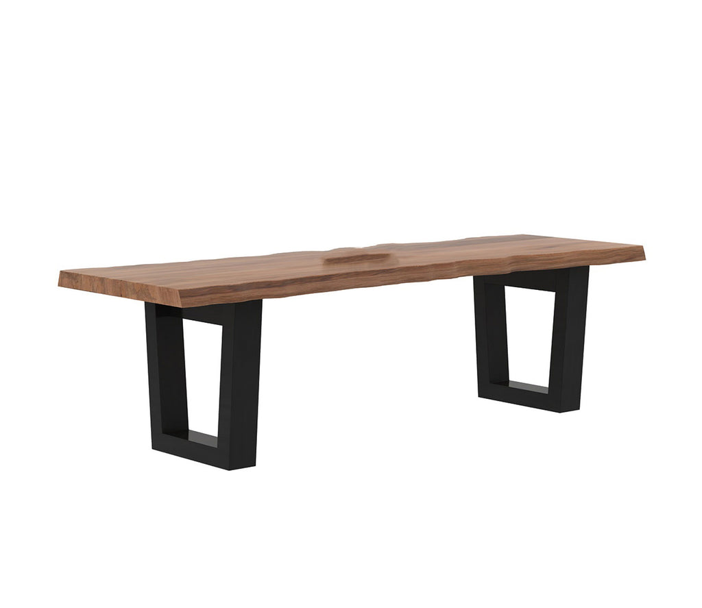 Live Edge 6 Seater Dining Set with Bench
