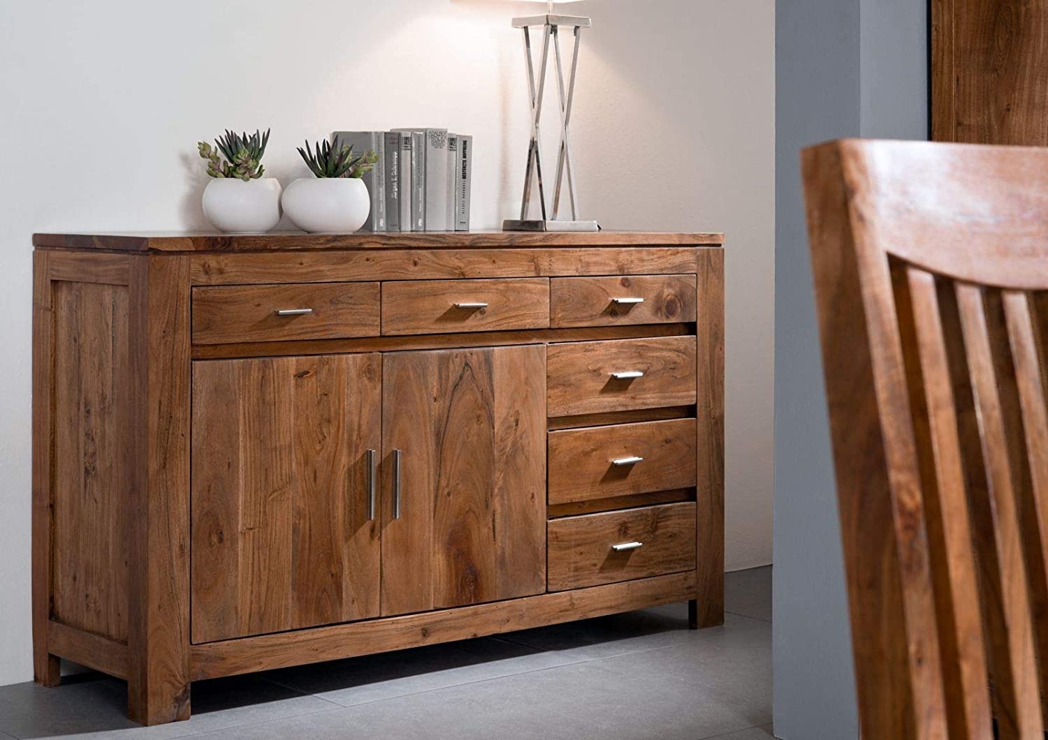 Julia Kitchen Side Board with 6 Drawers & 2 Cabinet Storage