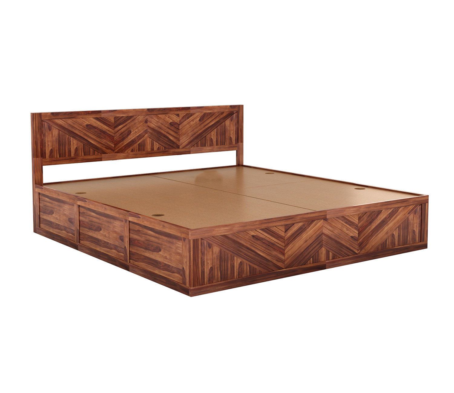 Tanner Sheesham Wood Bed With Box Storage