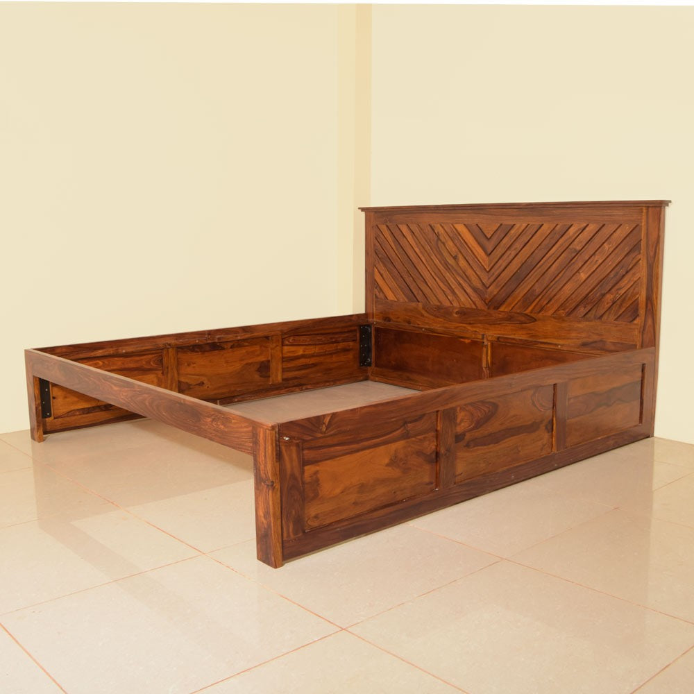 Bowen Wooden Bed Crosing Desing Bed