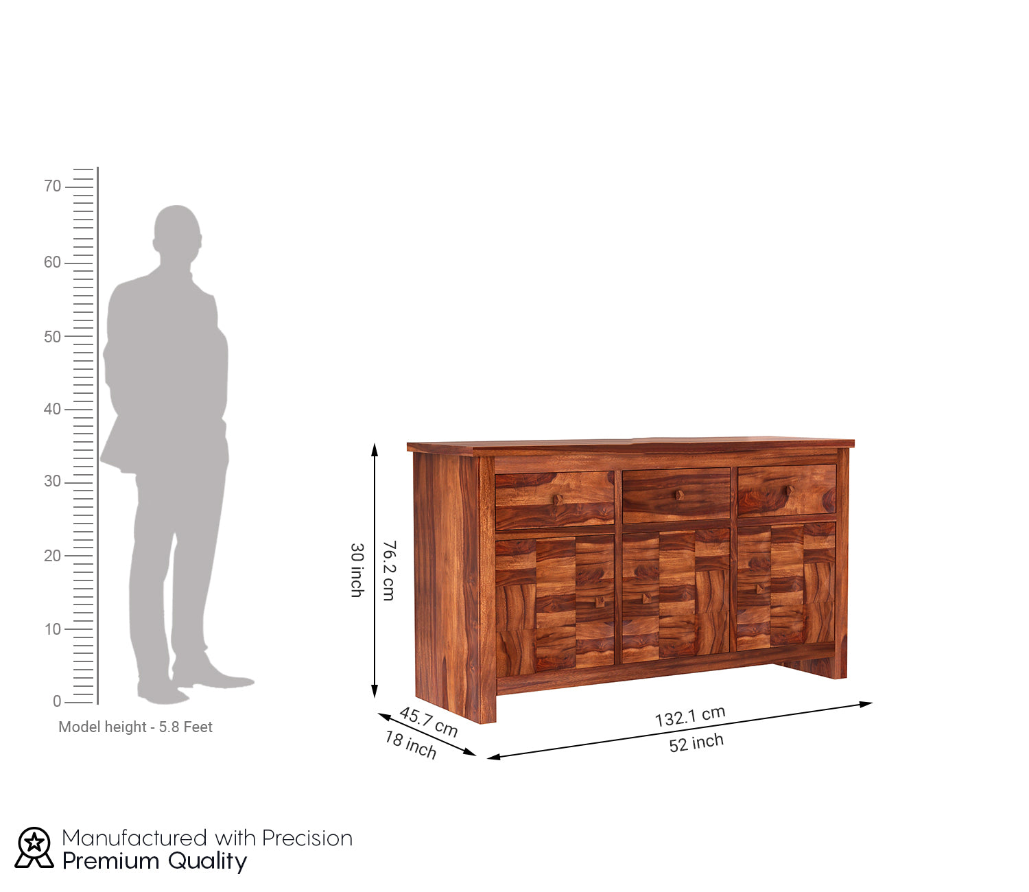 Bryce Sheesham wood Sideboard and Cabinet