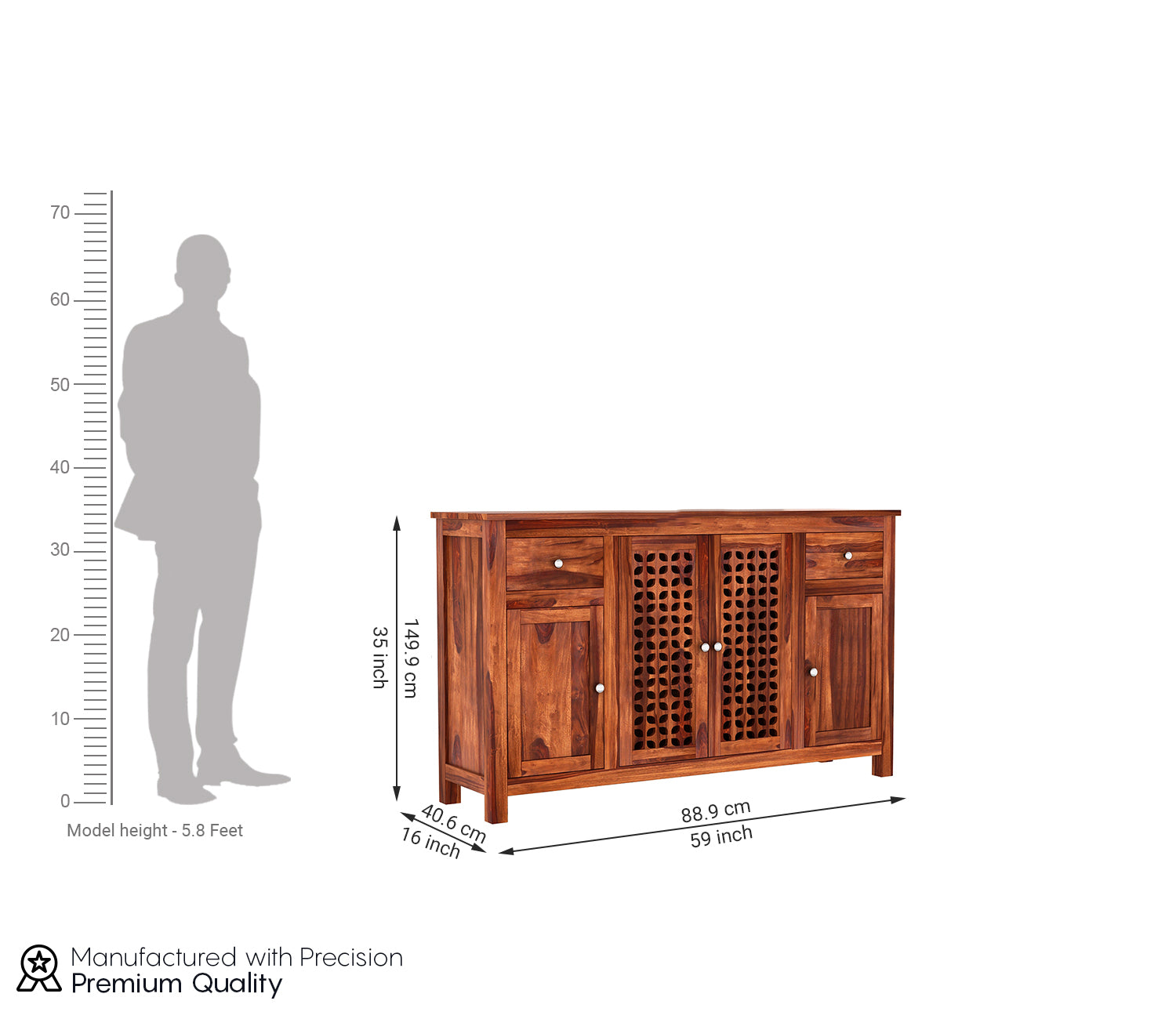 Aziel Sheesham wood Sideboard and Cabinets